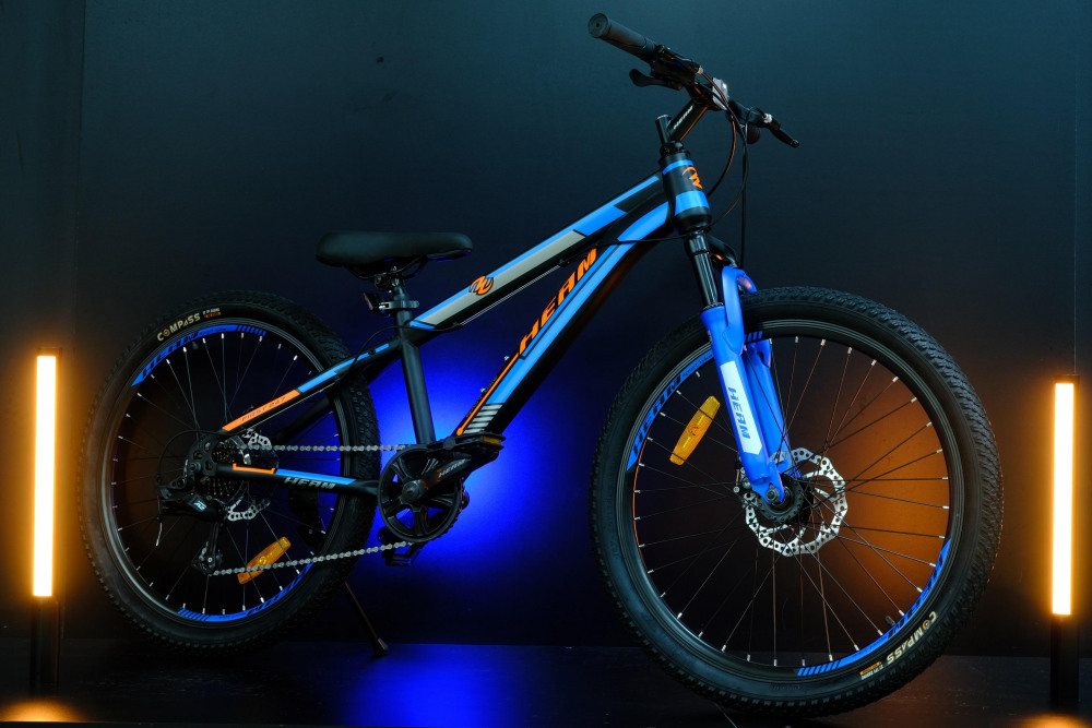 Heam First 247 Матовый Чёрный/Оранжевый/Синий