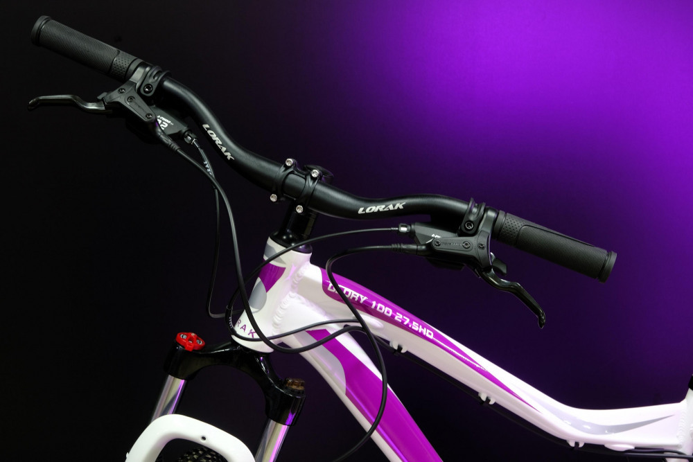 Lorak Glory 100 HD 27.5 Белый/Фиолетовый рама 17 (на рост 155-173)