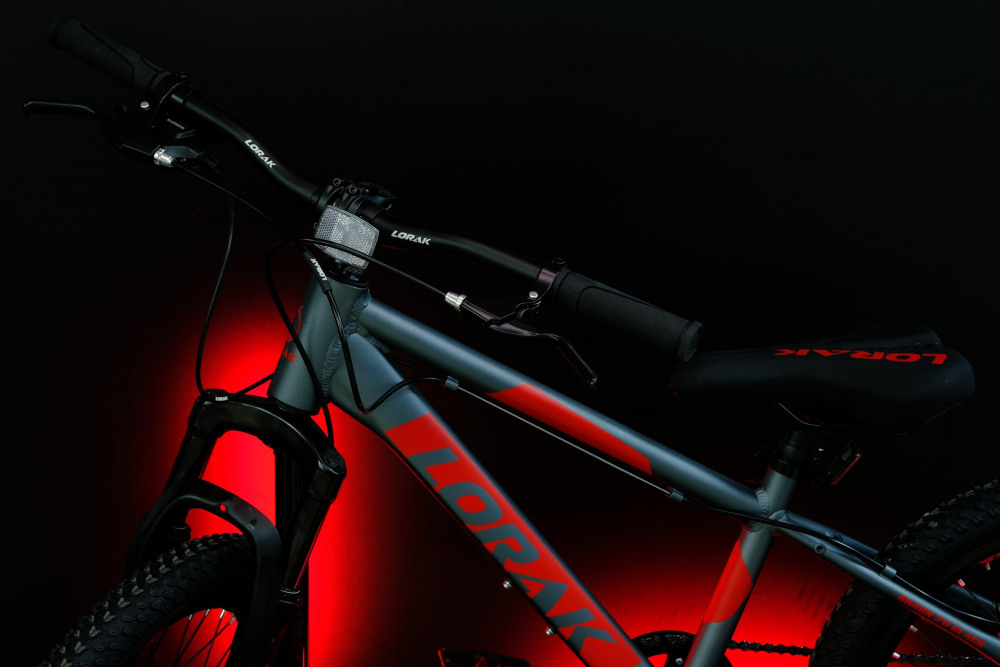 LORAK SHARK 20 BLACK Матовый Серый/Красный